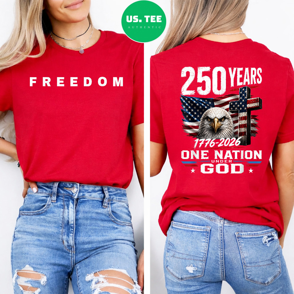 Freedom 250 Year USA American Flag 250th Anniversary Christian God Gifts 2-Sided
