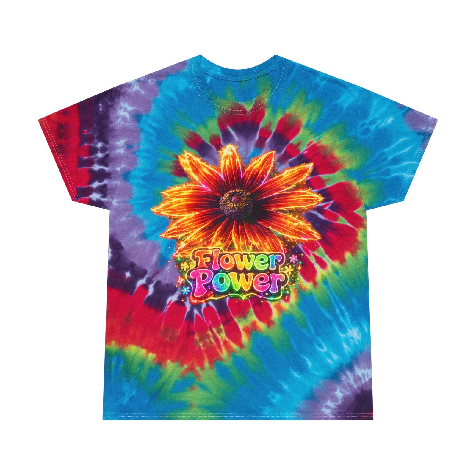 Copy of Flower Power Tie-Dye Tee | Spiral Pastel Retro Hippie