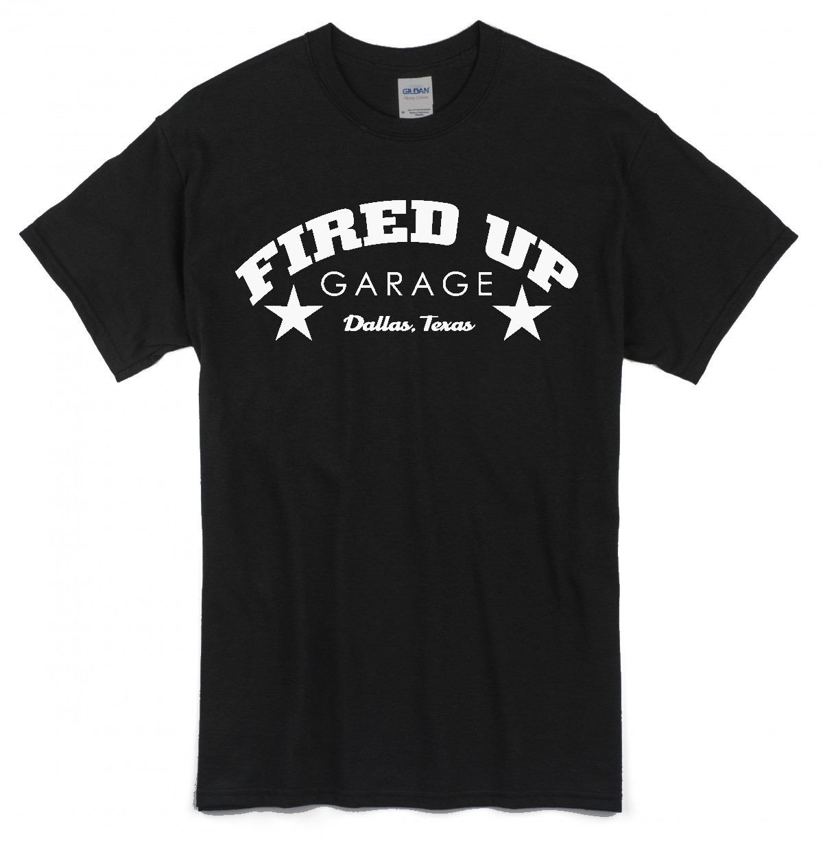 Fired Up Garage Adult T-shirt, BLACK, NEW