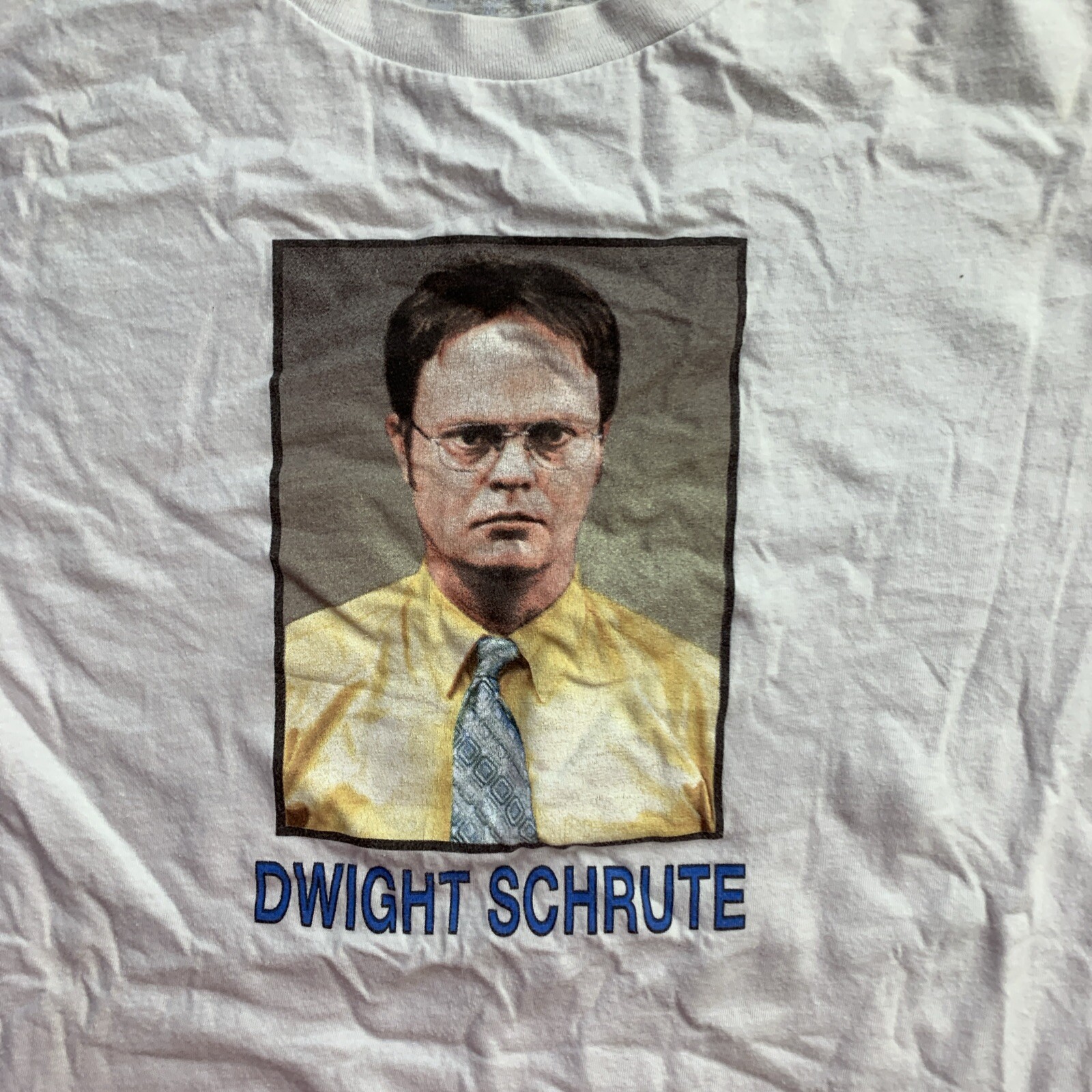 Dwight Schrute The Office Mens T-Shirt Size M TV Show White