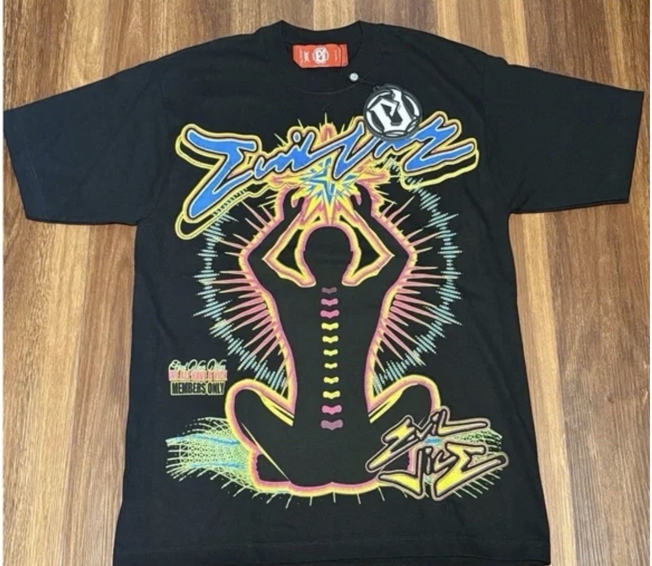 Evil Vice Black Yoga Graphic Tee Size 2XL IN BAG NO TAG
