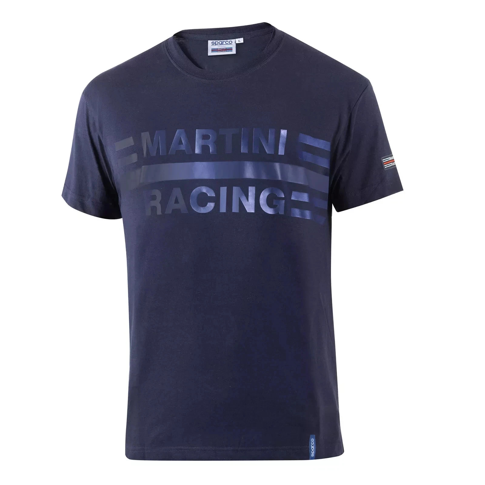 2025 Sparco Martini Racing T-Shirt Big Logo Tone-on-Tone BNWT 95% Cotton
