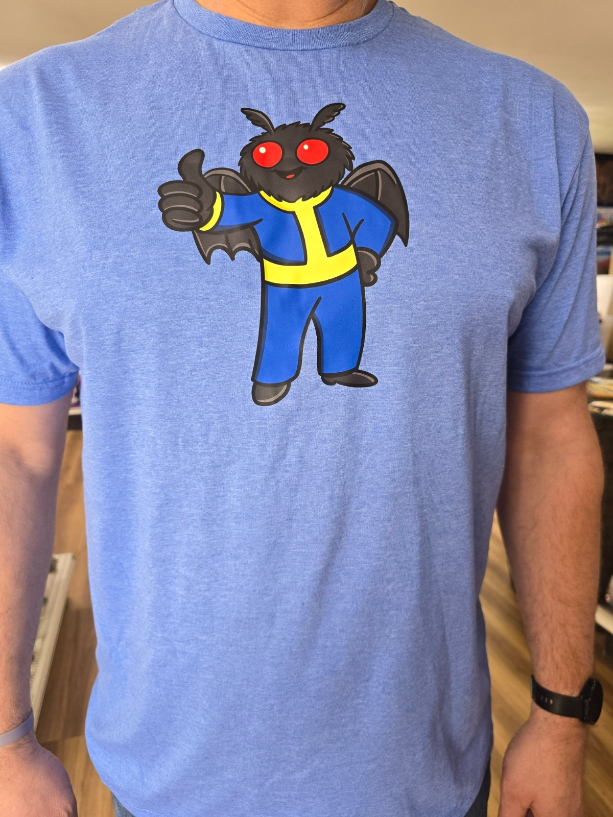 Vault Guardian Mothman T-Shirt Wasteland Inspired Appalachian Cryptid Gamer Tee
