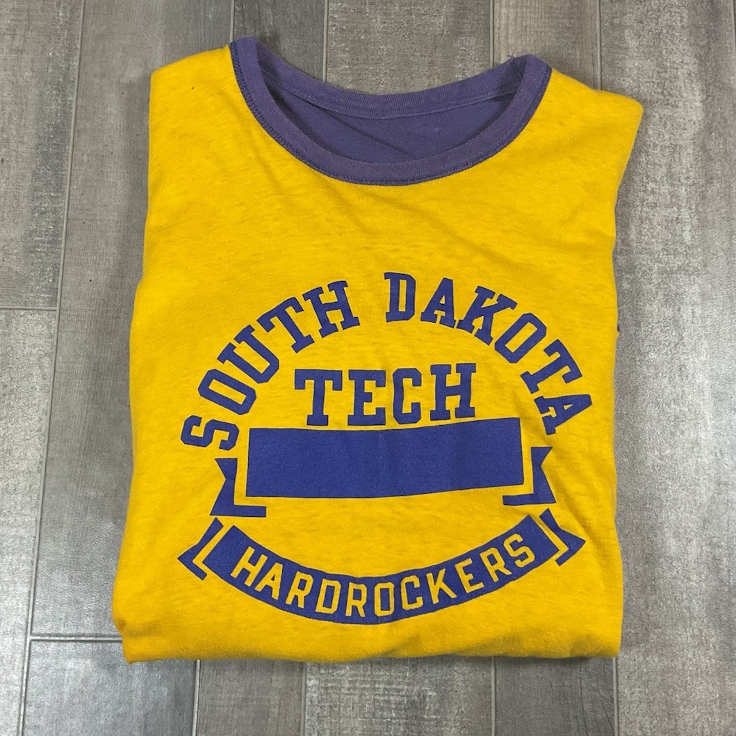 VTG Champion 70s 80s South Dakota Tech Hard Rockers Reversible T Shirt Athletics