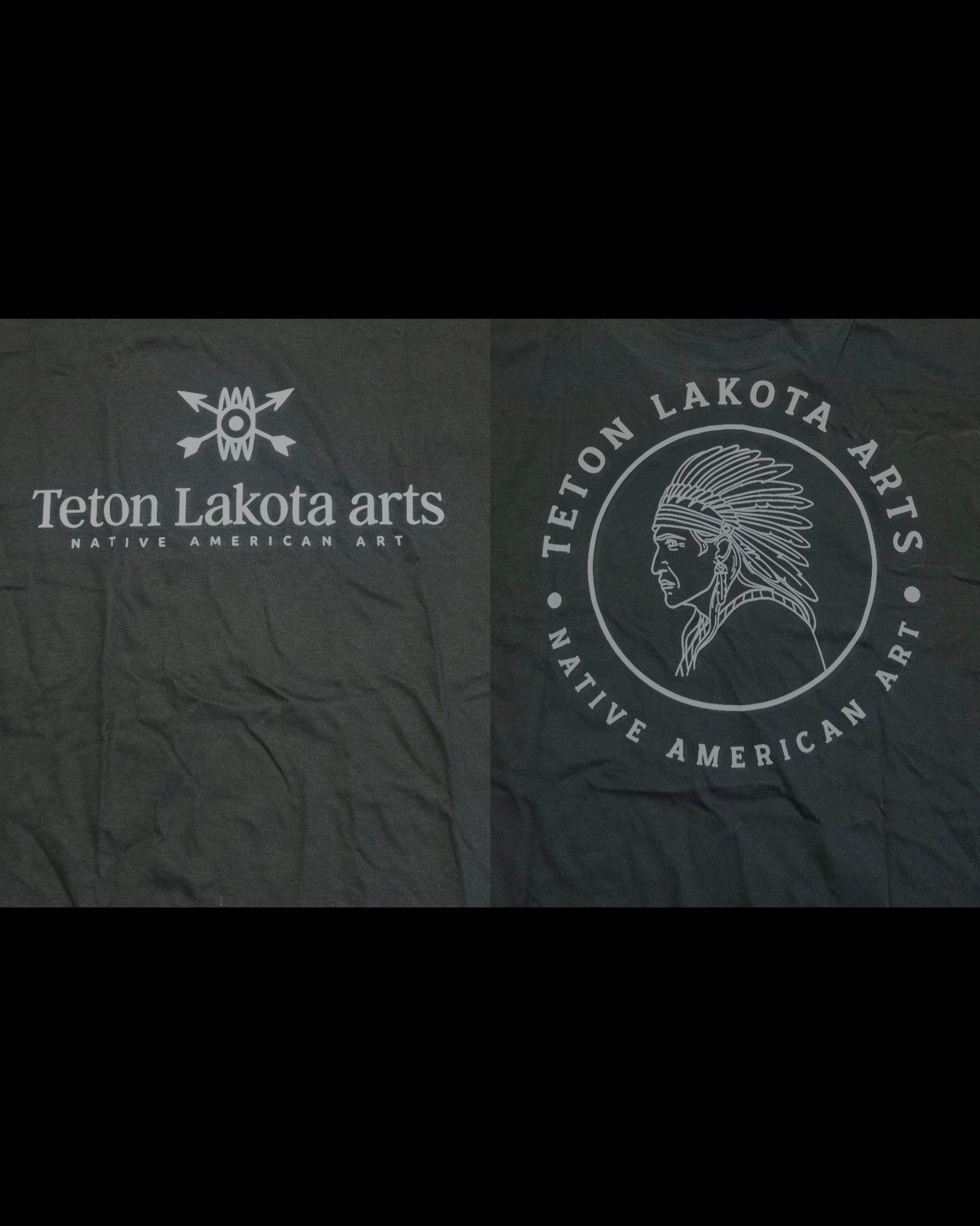 Native American~Teton~Lakota~Art~Sioux~T Shirt~Black~Logo~American Indian~3 XL