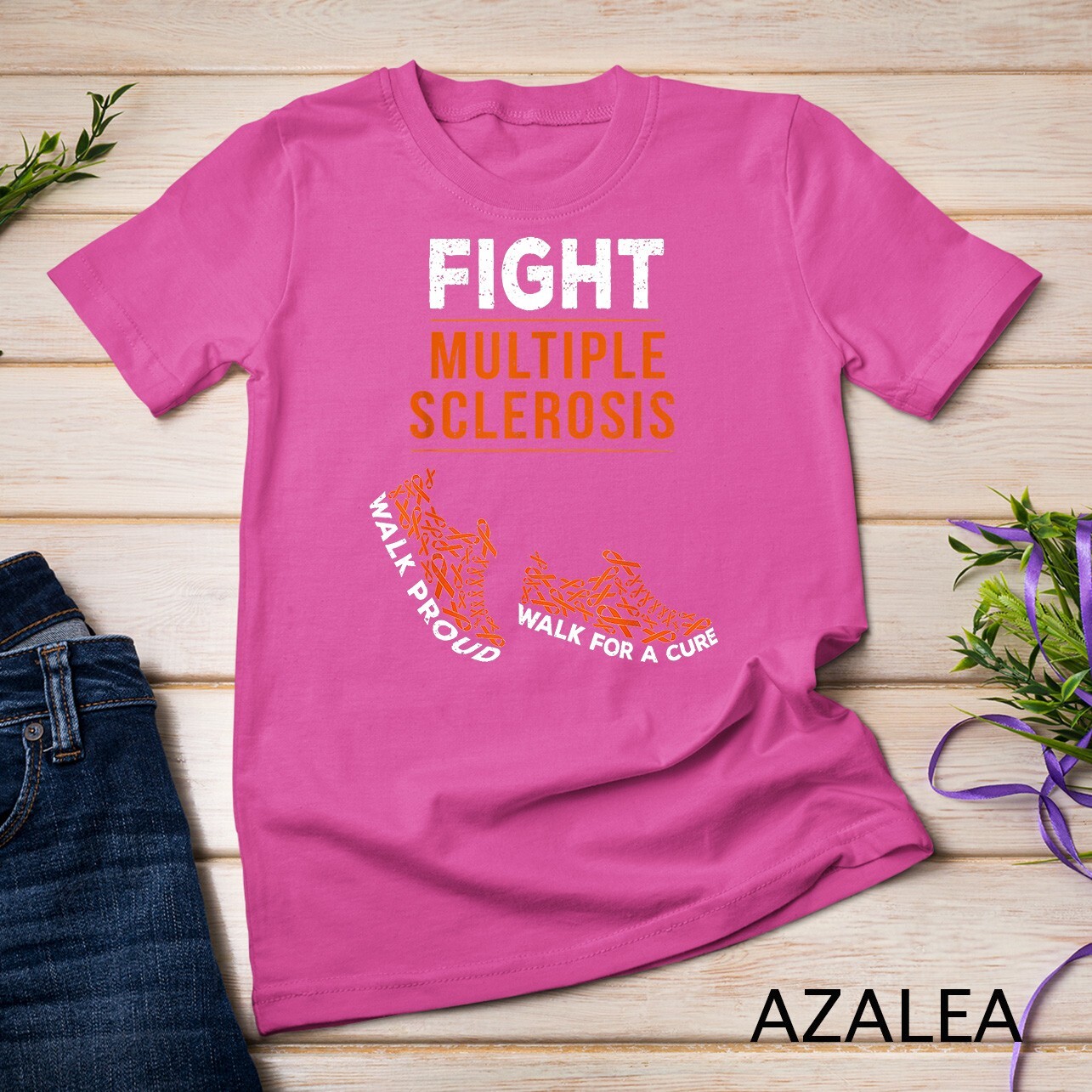 Fight Multiple Sclerosis MS Awareness Warrior Ribbon Unisex T-shirt