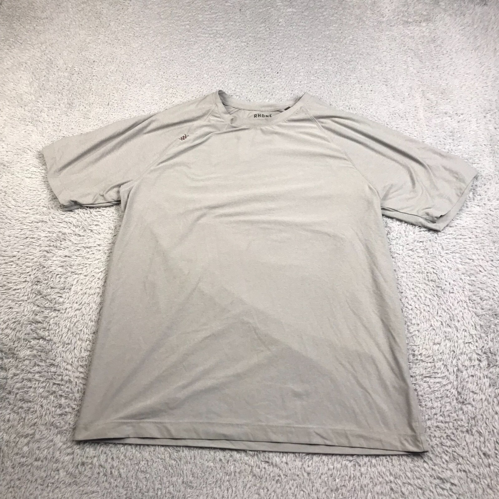 Rhone Shirt Mens L Gray Performance Short Sleeve Crew Neck Tee