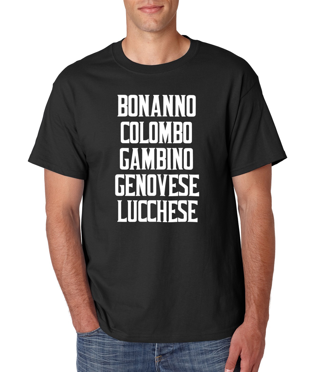 New York Mob Families T-Shirt Bonanno Colombo Gambino Five Families S-6XL Tee