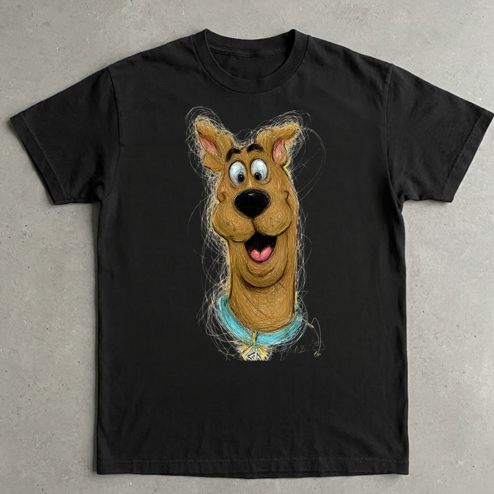 Scooby Doo Big Face Cotton Shirt Full size S-5XL Unisex Gift Tee
