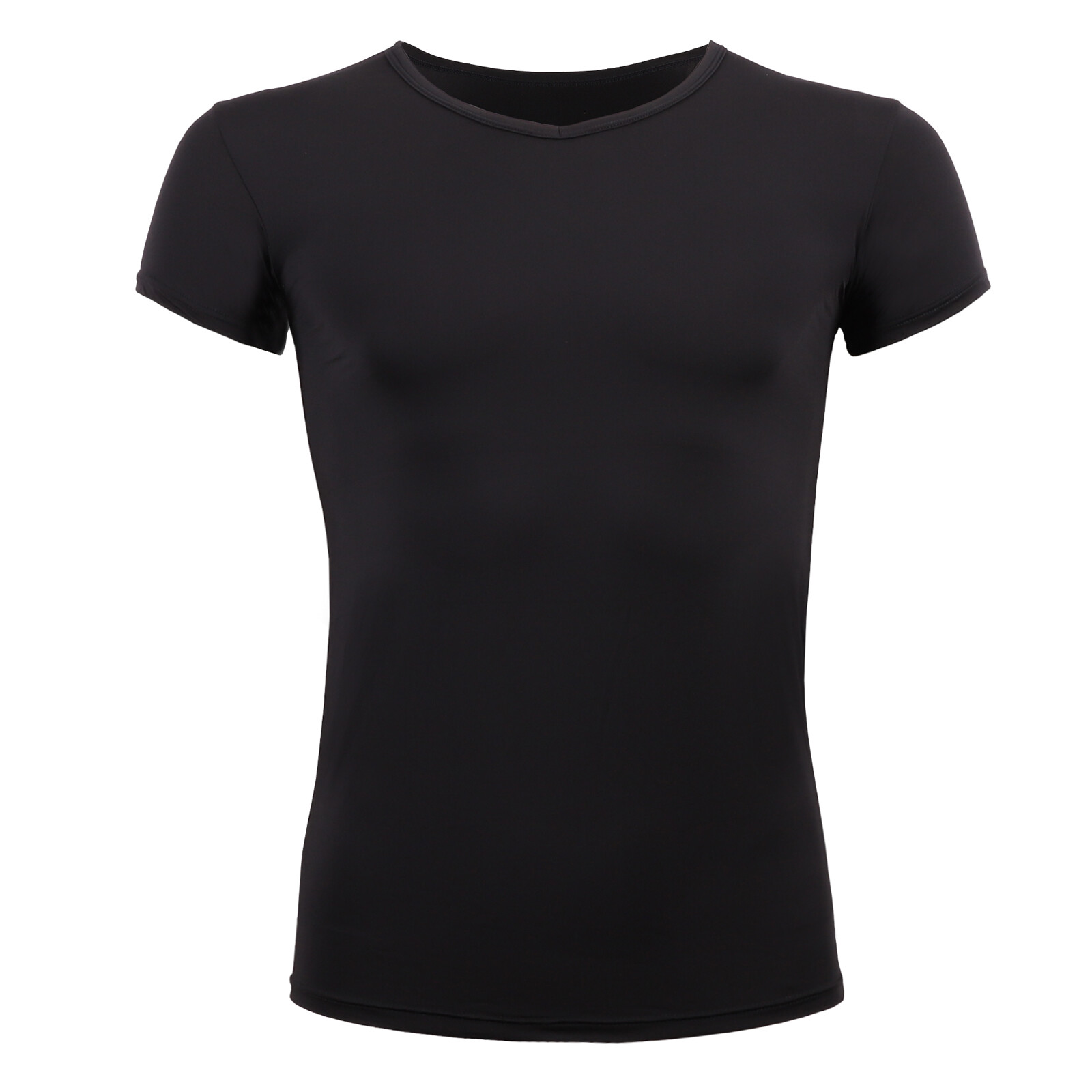 Men Smooth Gym Sport T-shirt Fitness Muscle Stretch Soft Tee Tops Clothes Basic