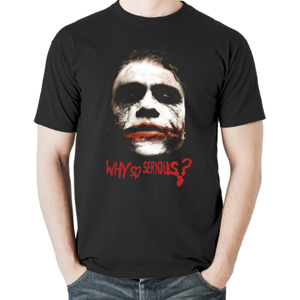 Heath Ledger Joker Why So Serious Batman Suicide Squad T Shirt Tee Gift New