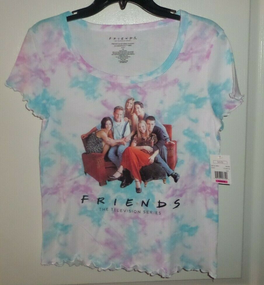FRIENDS TIE DYE JUNIOR GIRLS SMALL NEW T-SHIRT WITH TAG FRIENDS TV SHOW