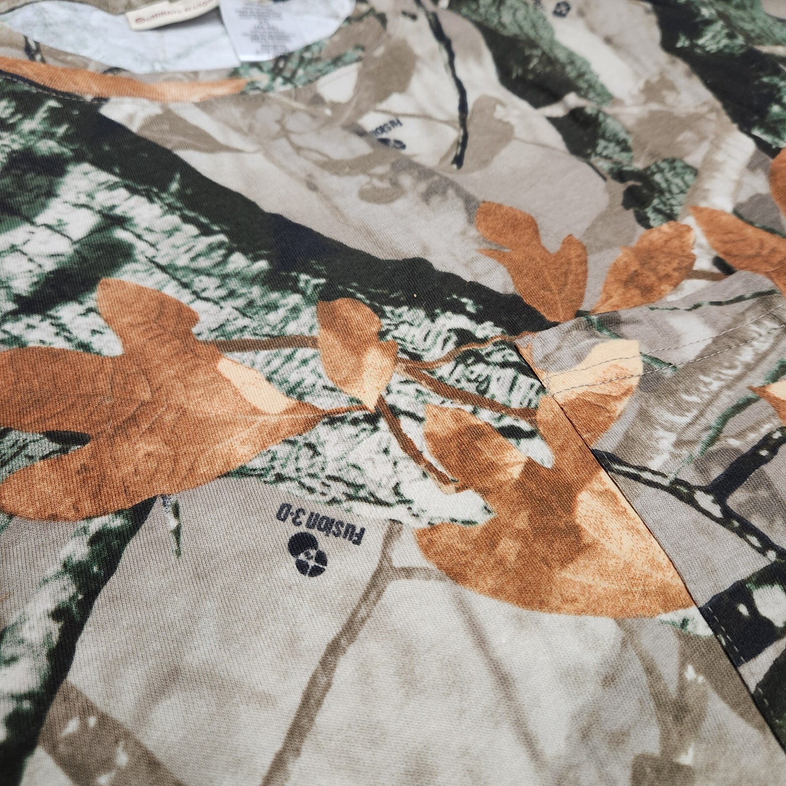 Y2K Camo Shirt Men XL Fusion 3D Camouflage Outfitters Ridge Deere Hunting Gorp