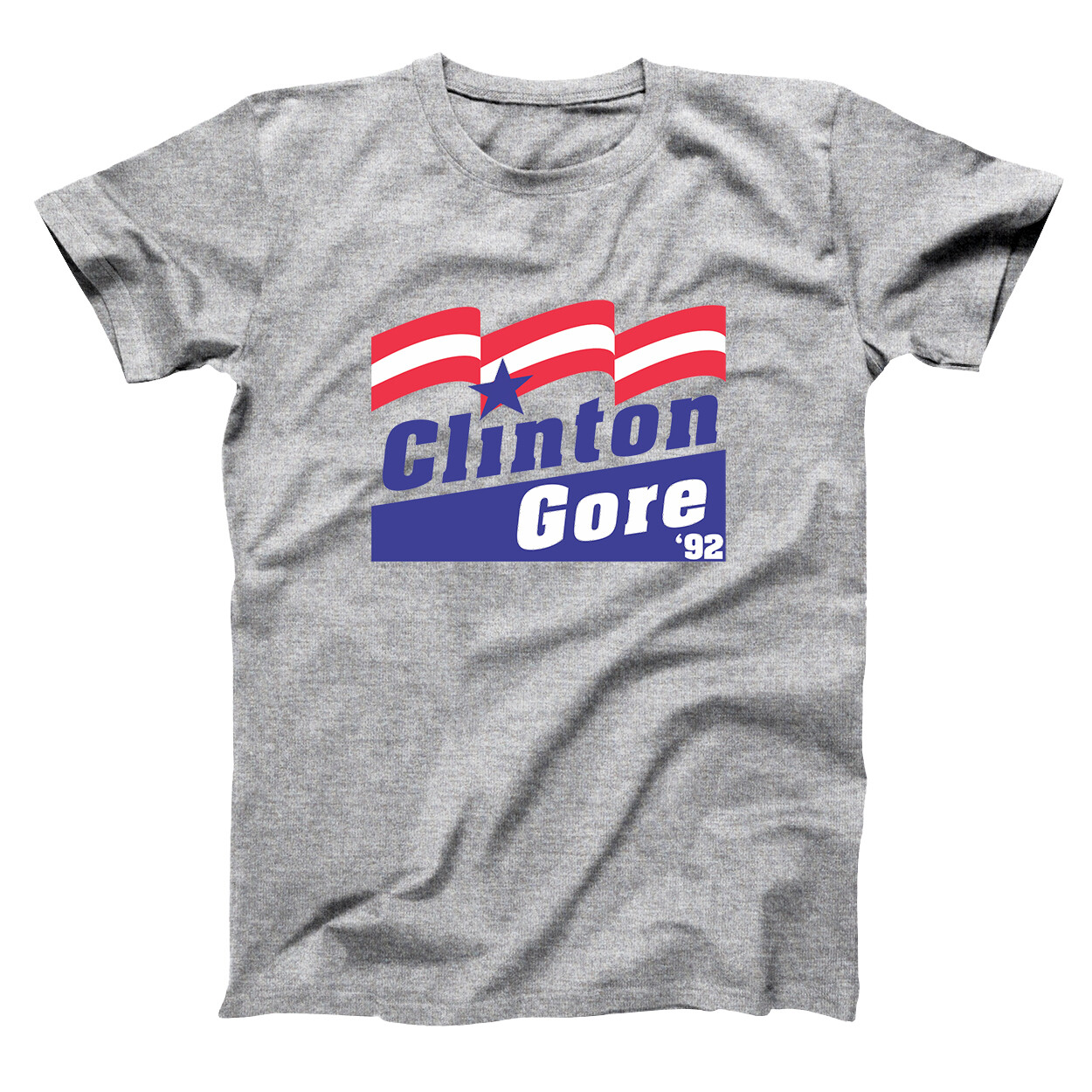 Clinton Gore 92 Retro Election Bill Hillary Gray Basic Men’s T-Shirt