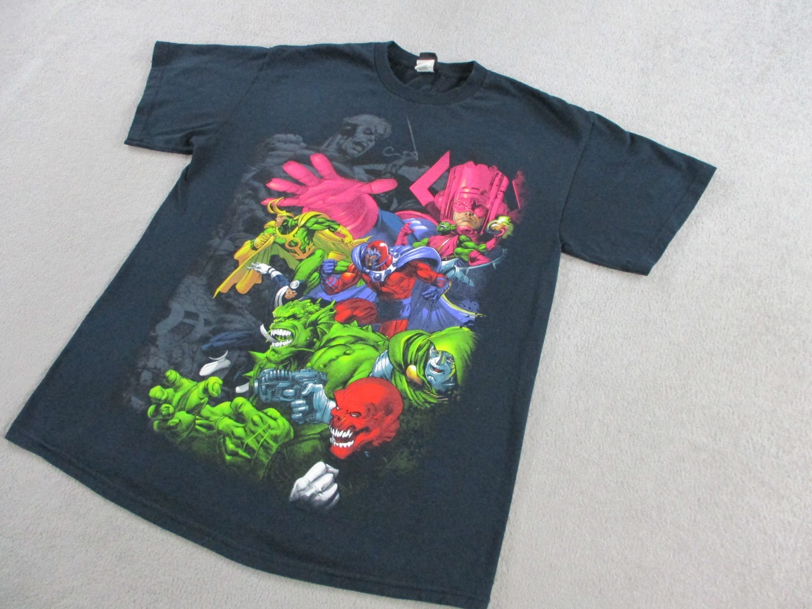 VINTAGE Marvel Shirt Mens Medium Black Galactus Villains Mad Engine Crewneck Tee