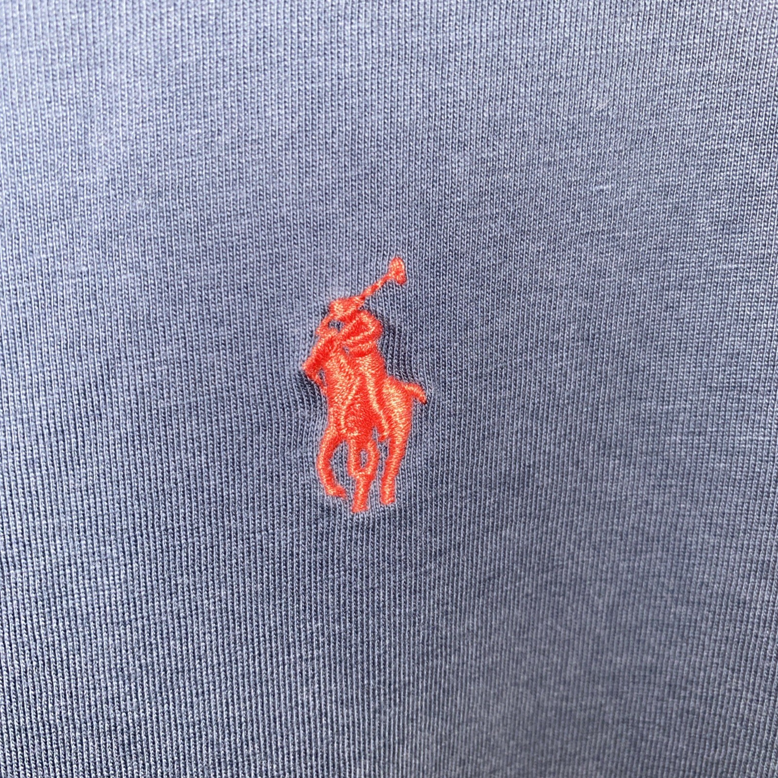 Polo Ralph Lauren Tagless Tee Shirt Mens XXL Blue V Neck Pony Logo Cotton Tee