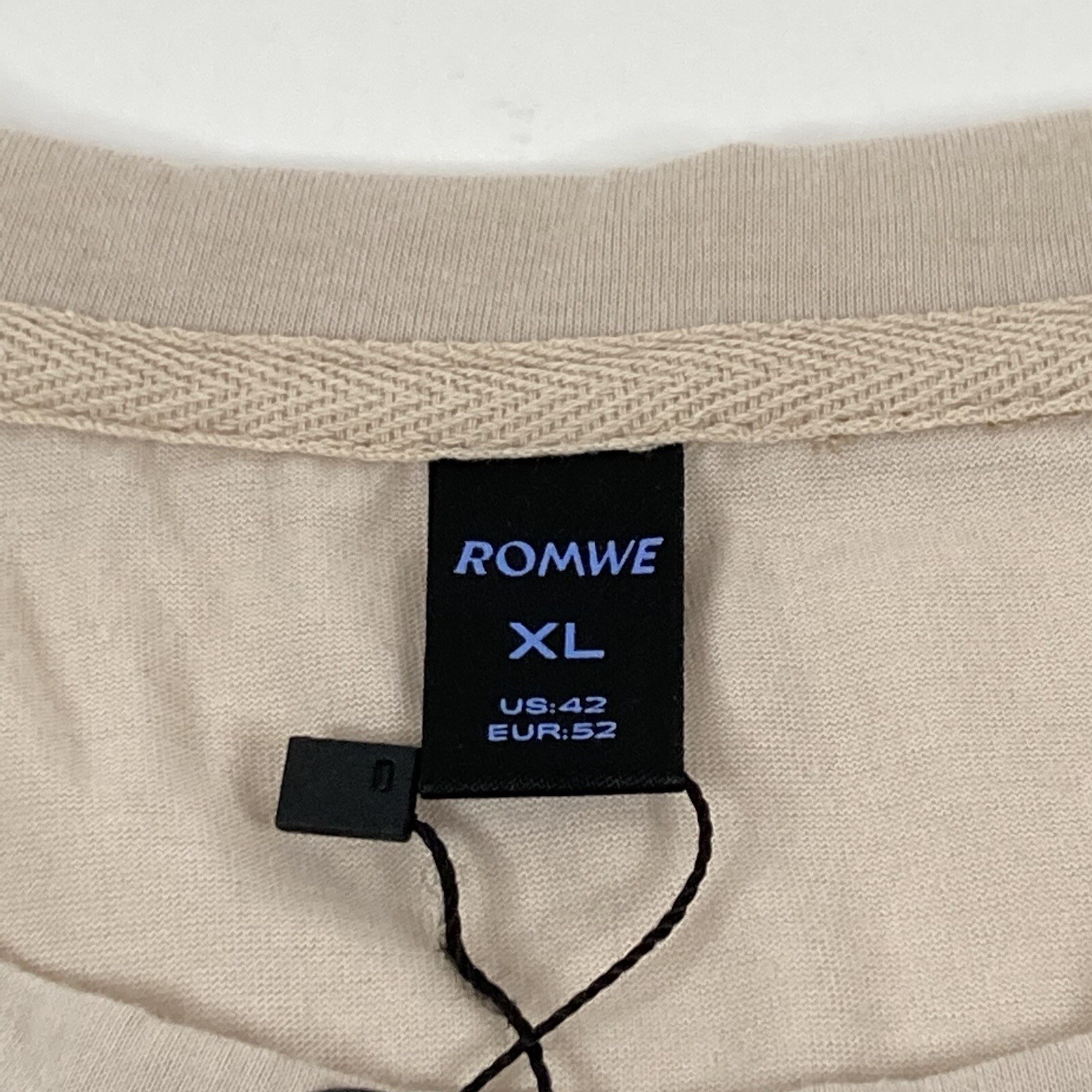 ROMWE Nothings Impossible Whole World Beige XL T-Shirt New Tee