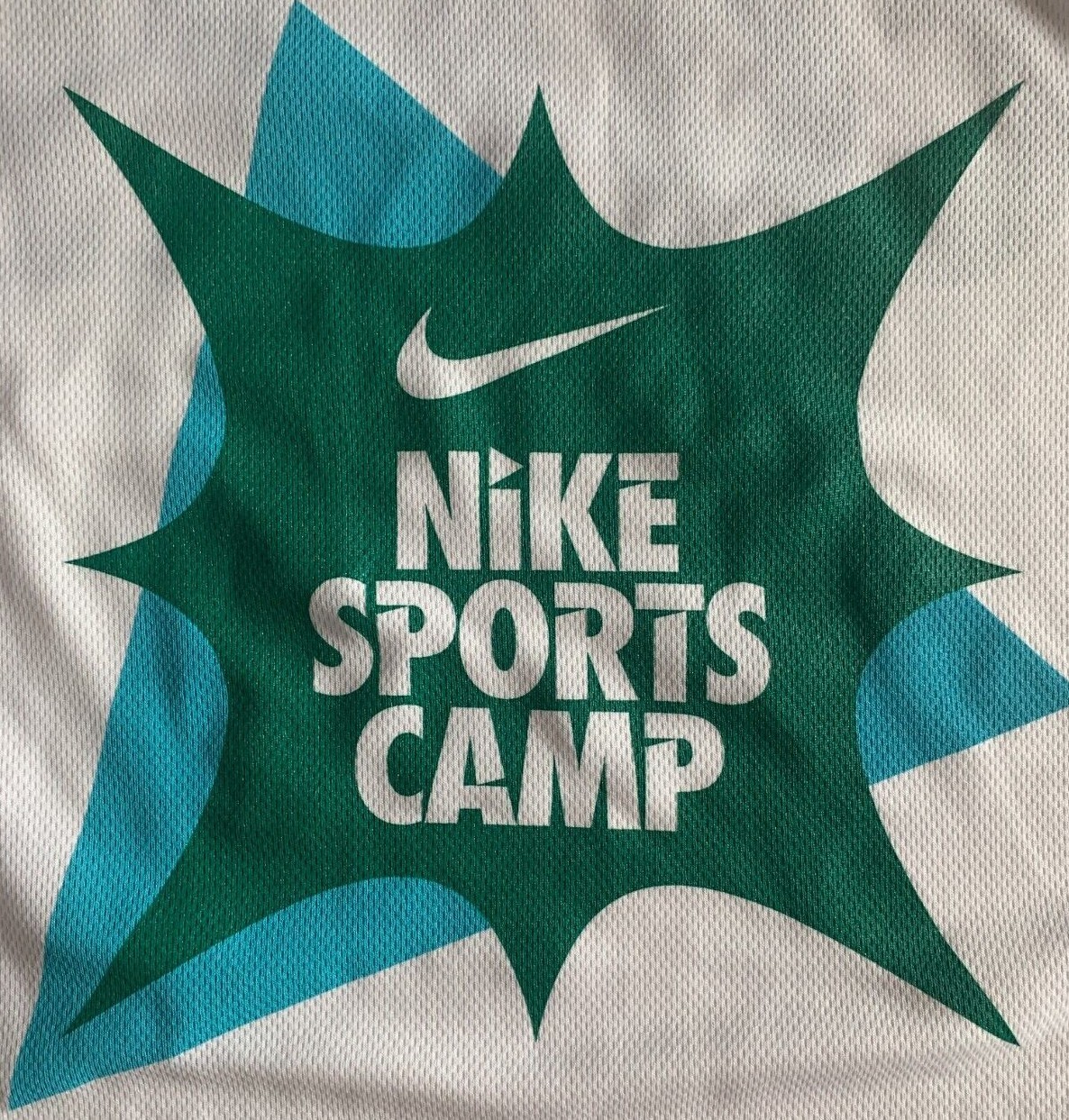 Brand New Nike Sports Camps Sport-Tek Coach T-Shirt White/Green/Teal Large
