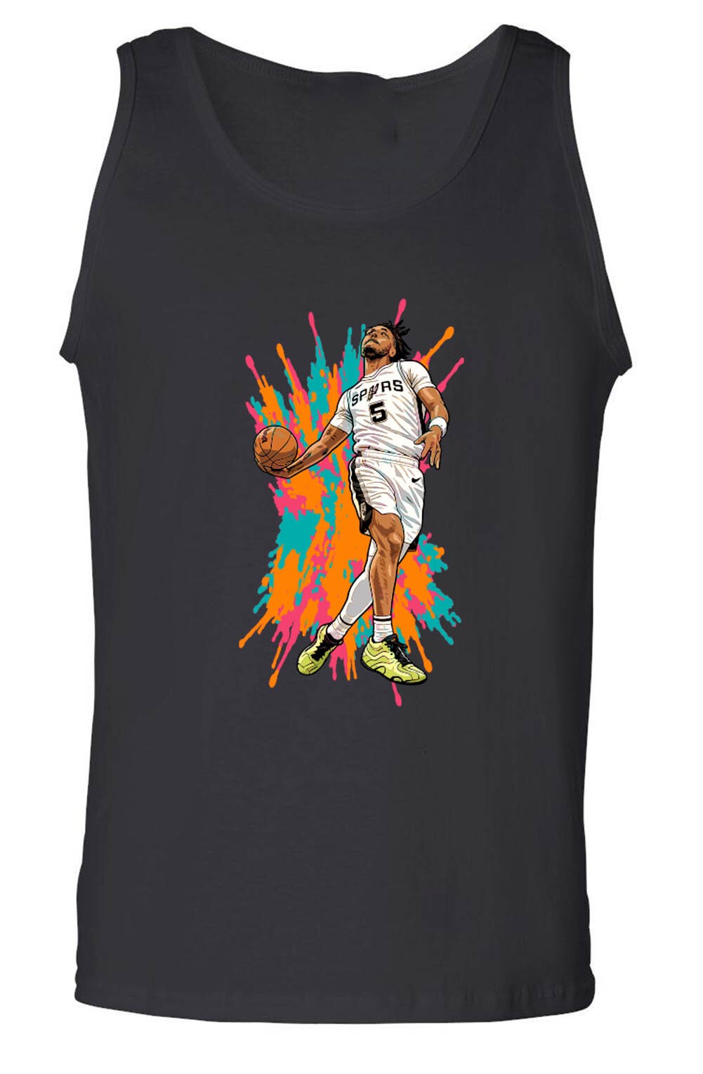 Stephon Castle Spray Paint Spurs Tank Top Shirt T-Shirt Adult 2XL