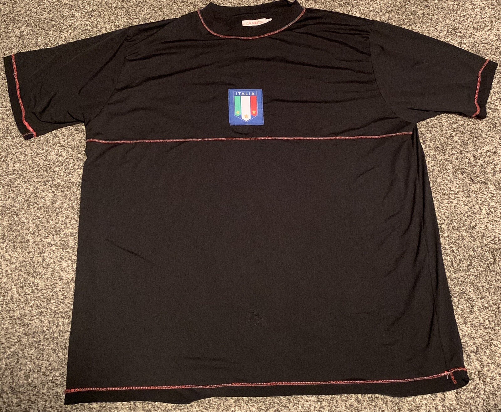 Calabretta Italia Italian Soccer Semi Fitted Tee Stretch Fit Large. VGC