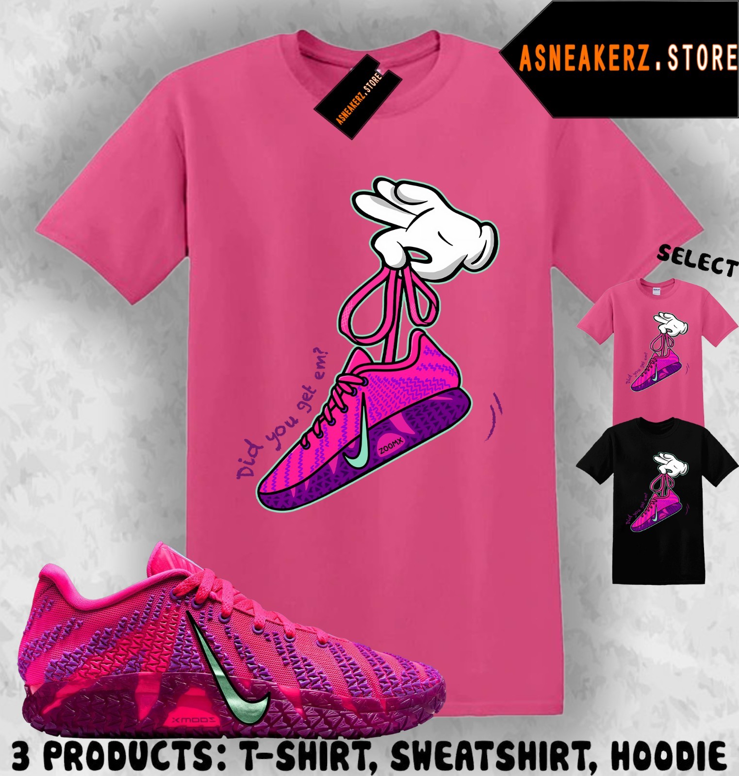 Tee Shirt Matching Ja 3 Max Volume 2025 To Match Sneaker Cartoon Hand T-Shirt