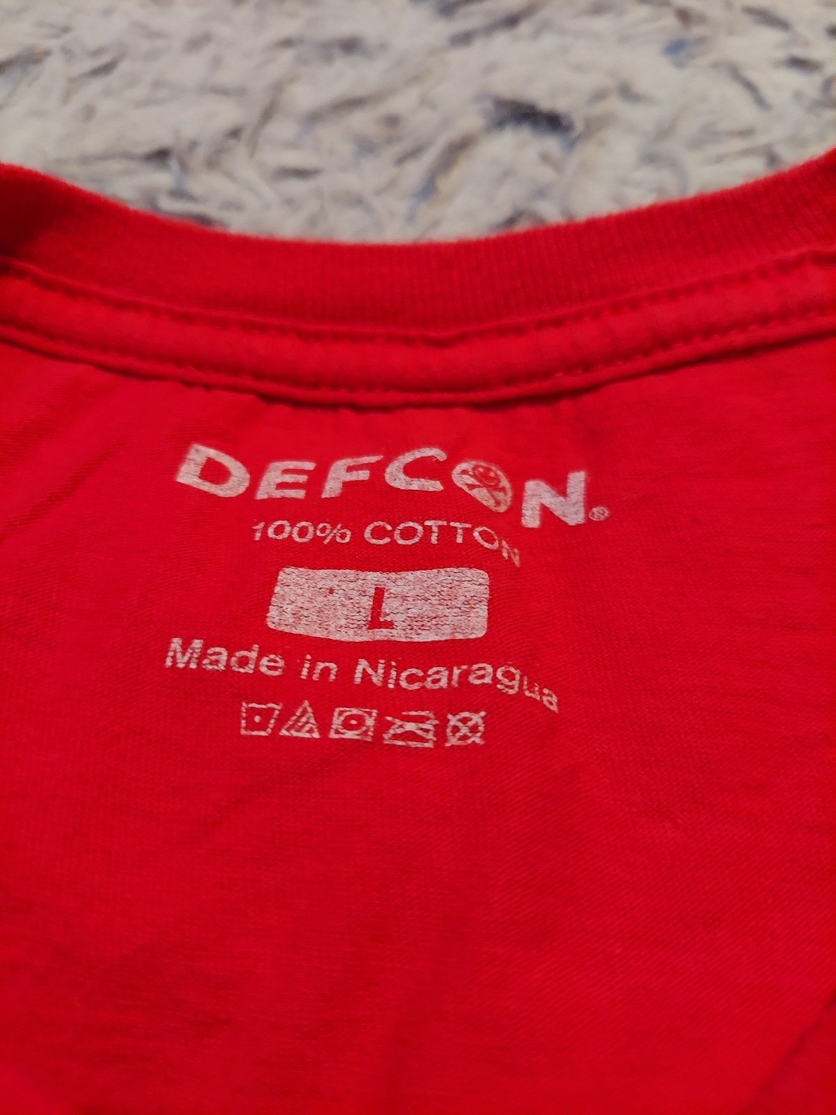 Defcon Goon Hacking Conference Tee Shirt Mens Large Red Graphic