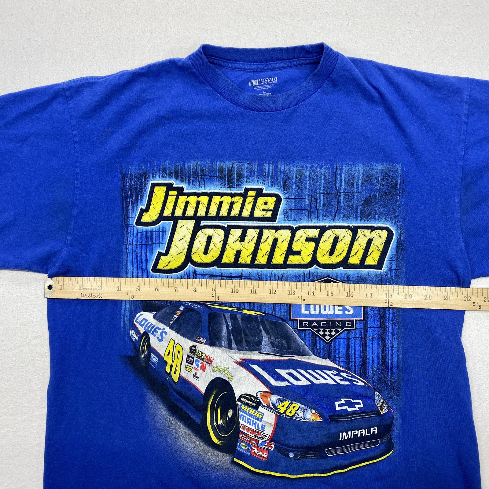 Jimmie Johnson Nascar Racing T Shirt Adult XL Crisp Logo Double Sided