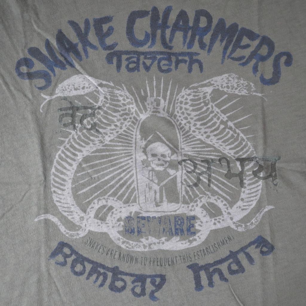 Lucky Brand Snake Charmer Tavern Mens MEDIUM Shirt Bombay India Cobra Venom