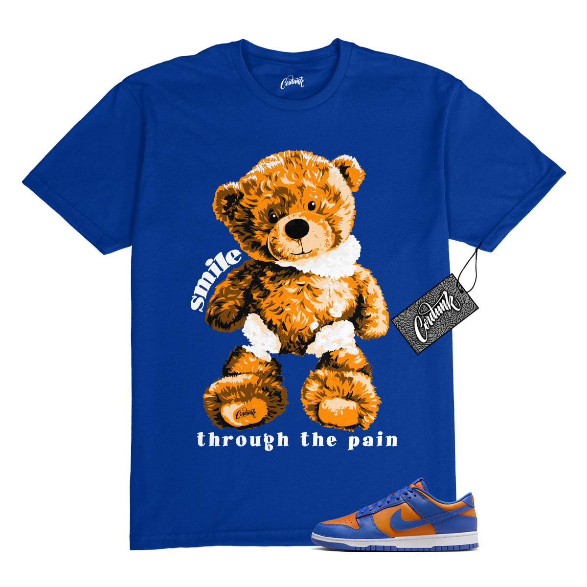 Dunk Knicks Team Royal Blue Orange Low Bright Ceramic T Shirt to Match SMILE