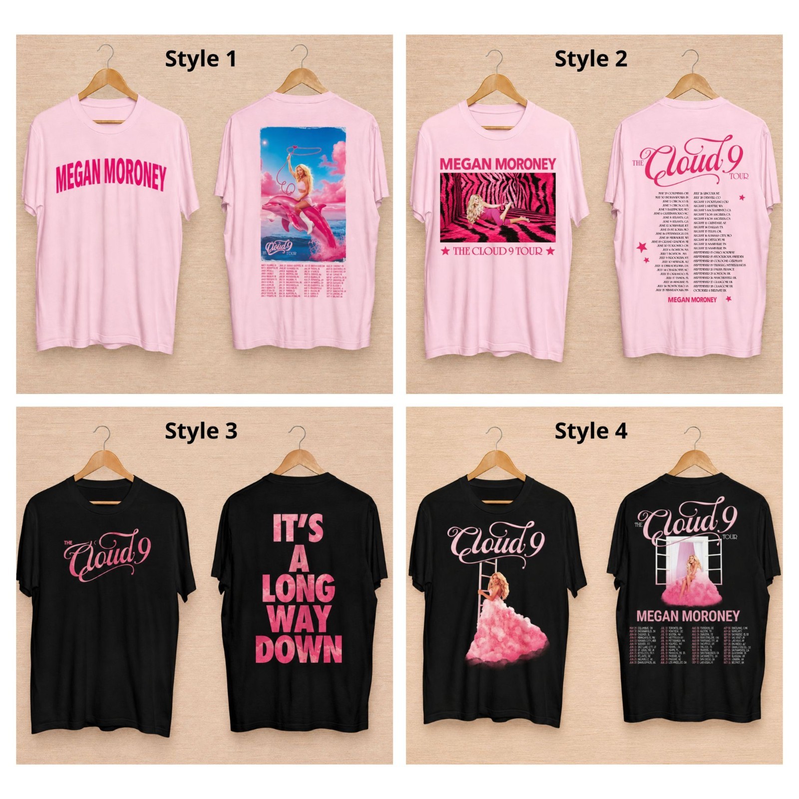 Megan Moroney The Cloud 9 Tour Concert T-Shirt S-5XL