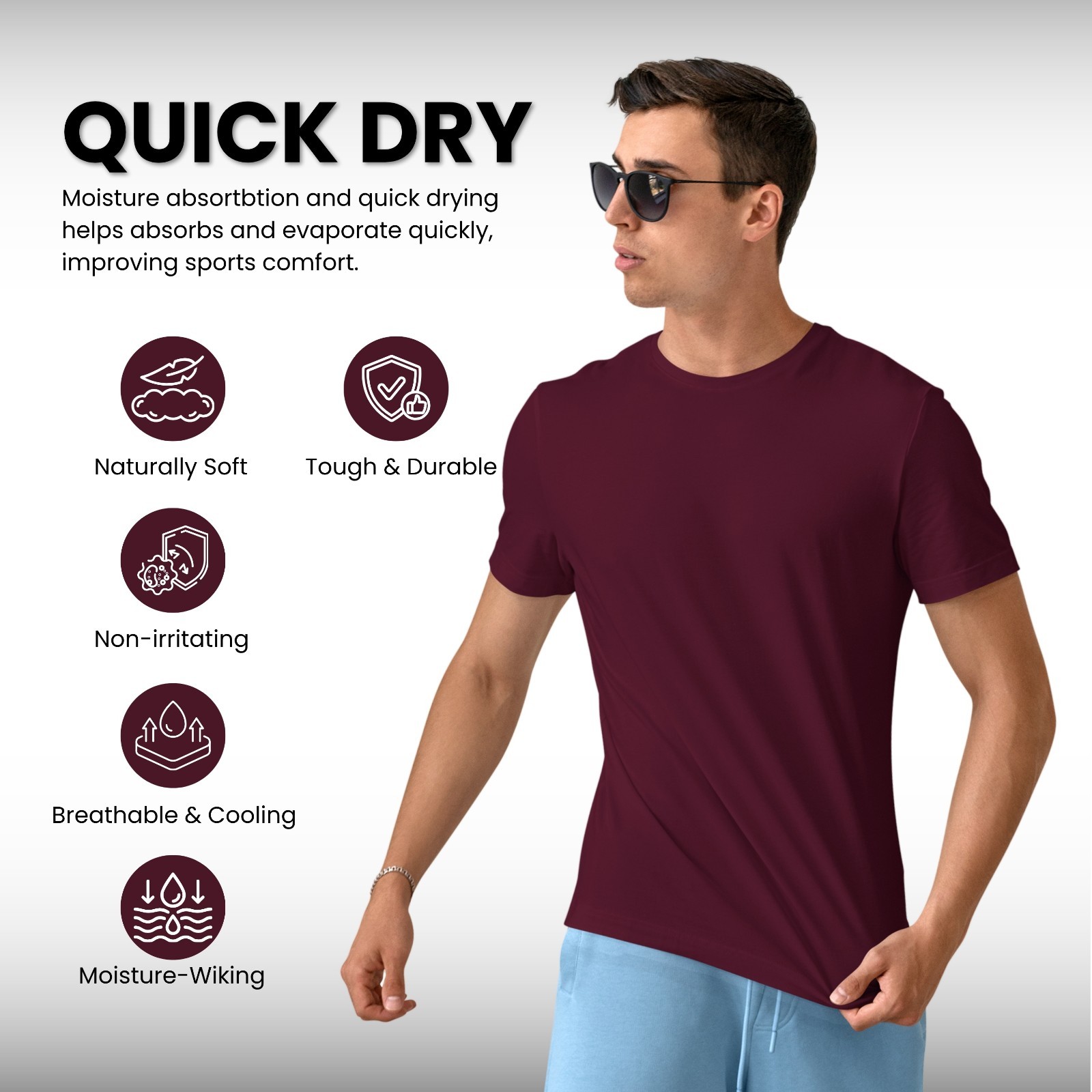 Heavy cotton plain t-shirt men crew neck blank short sleeves tee 1 Pack S-4XL