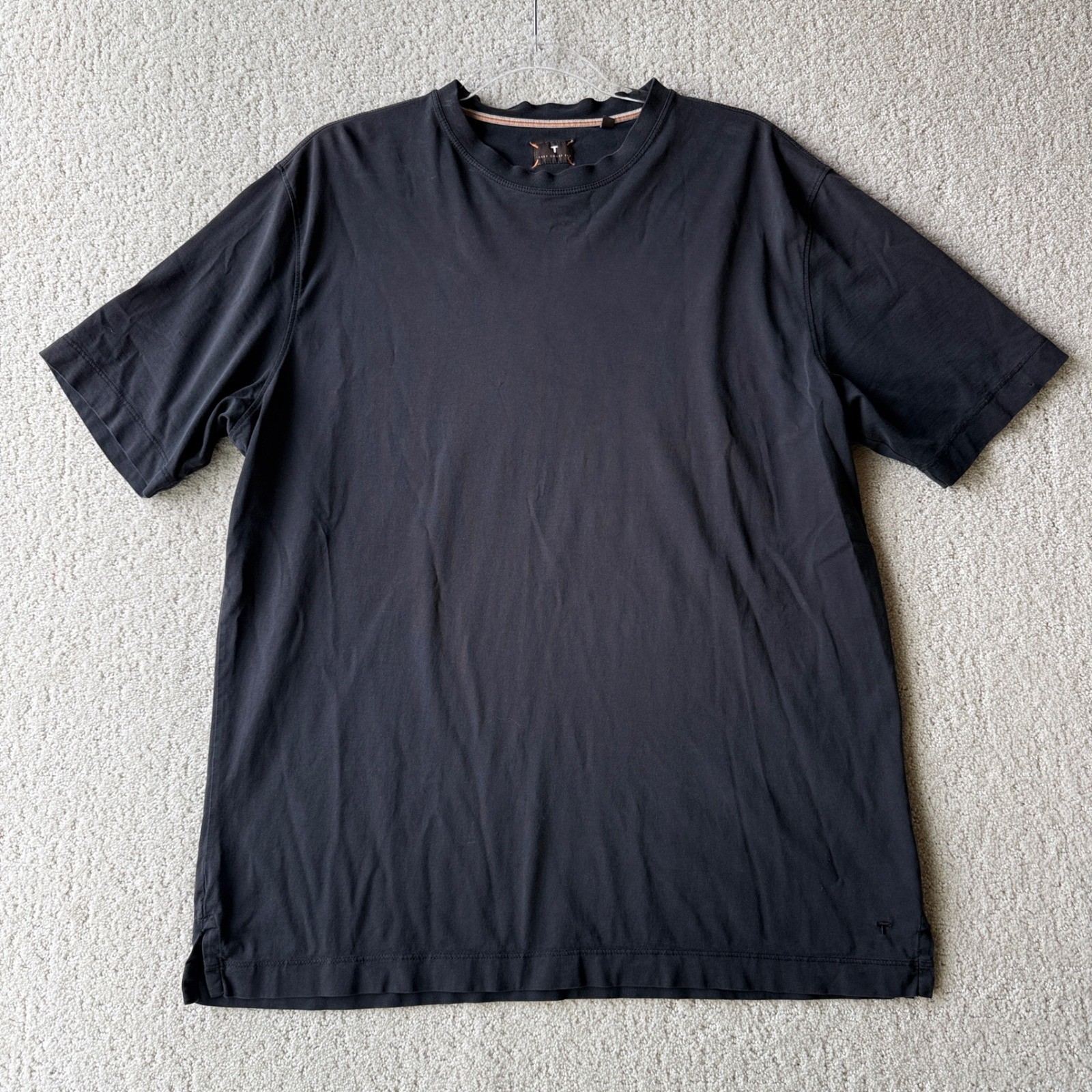Left Coast Tee T-Shirt Mens L Black 100% Pima Cotton Short Sleeve Crew Neck