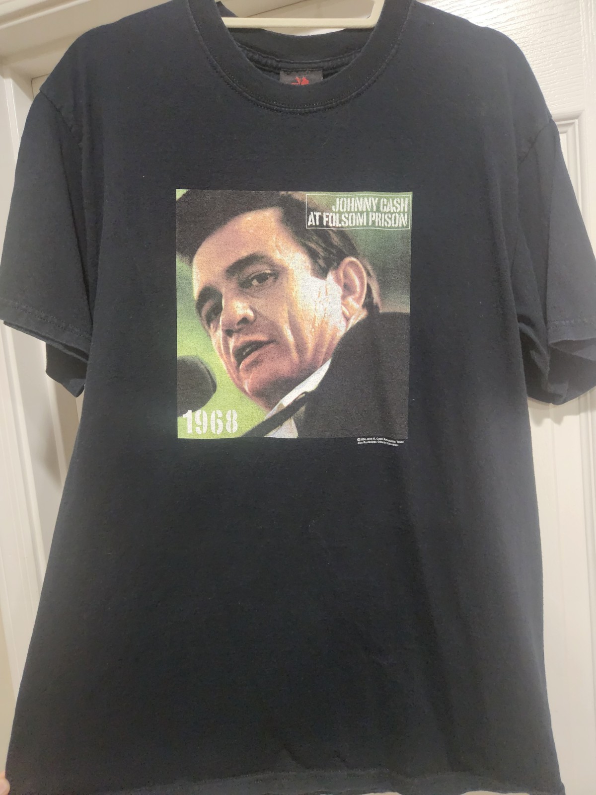 Johnny Cash At Folsom Prison Shirt Zion Rootswear Large Black 2004 Vintage Y2K