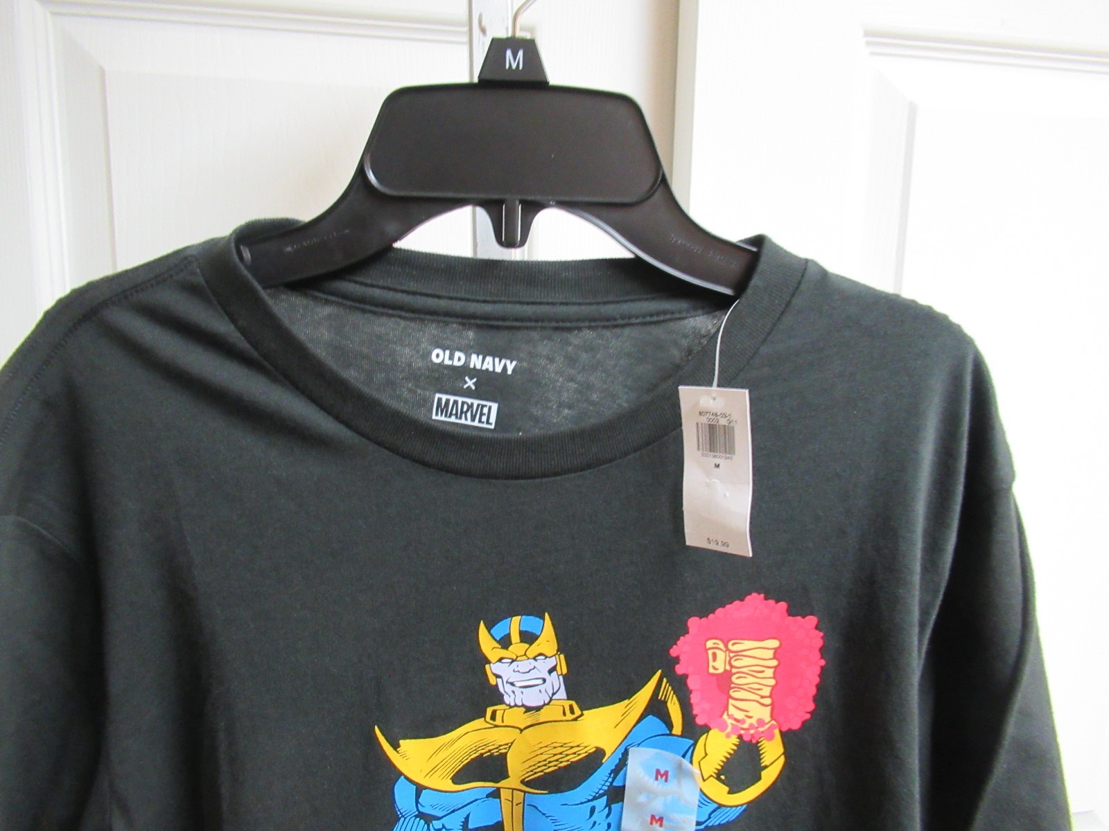 OLD NAVY Men’s Black Marvel Villain T-Shirt- Thanos, SZ MEDIUM NWT