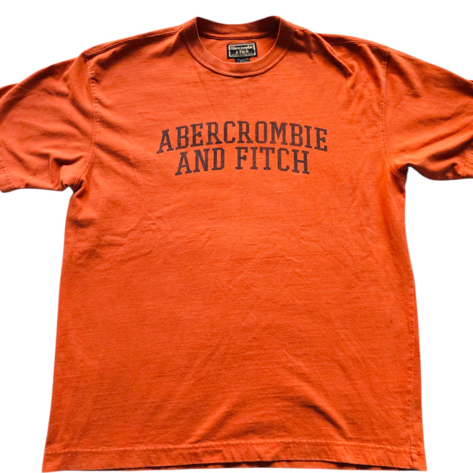 Vintage Abercrombie & Fitch Tap IT Y2K Graphic Tee M Banned Shirt Rare Orange