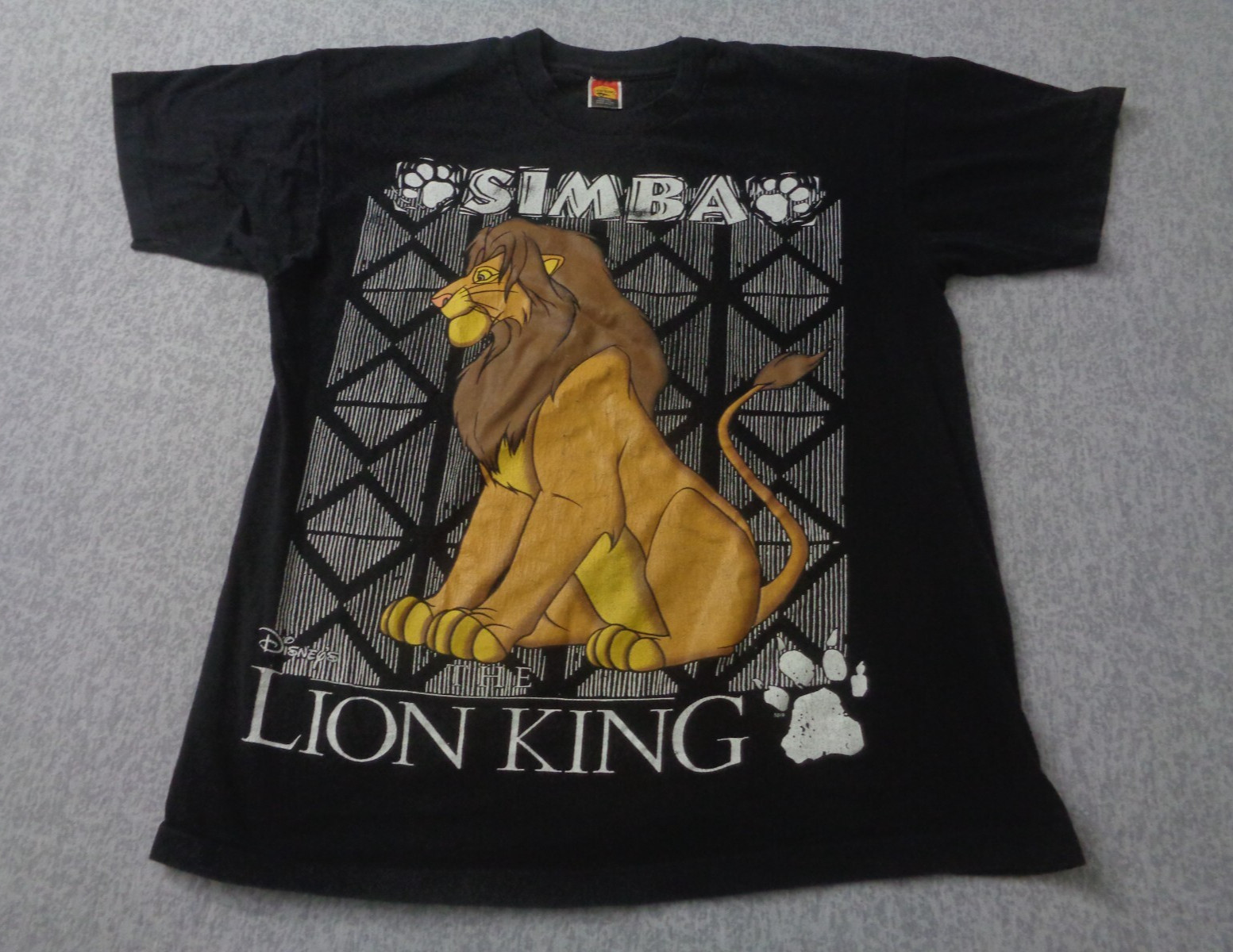 Vintage Simba Shirt The Lion King One Size Fits All Black Disney