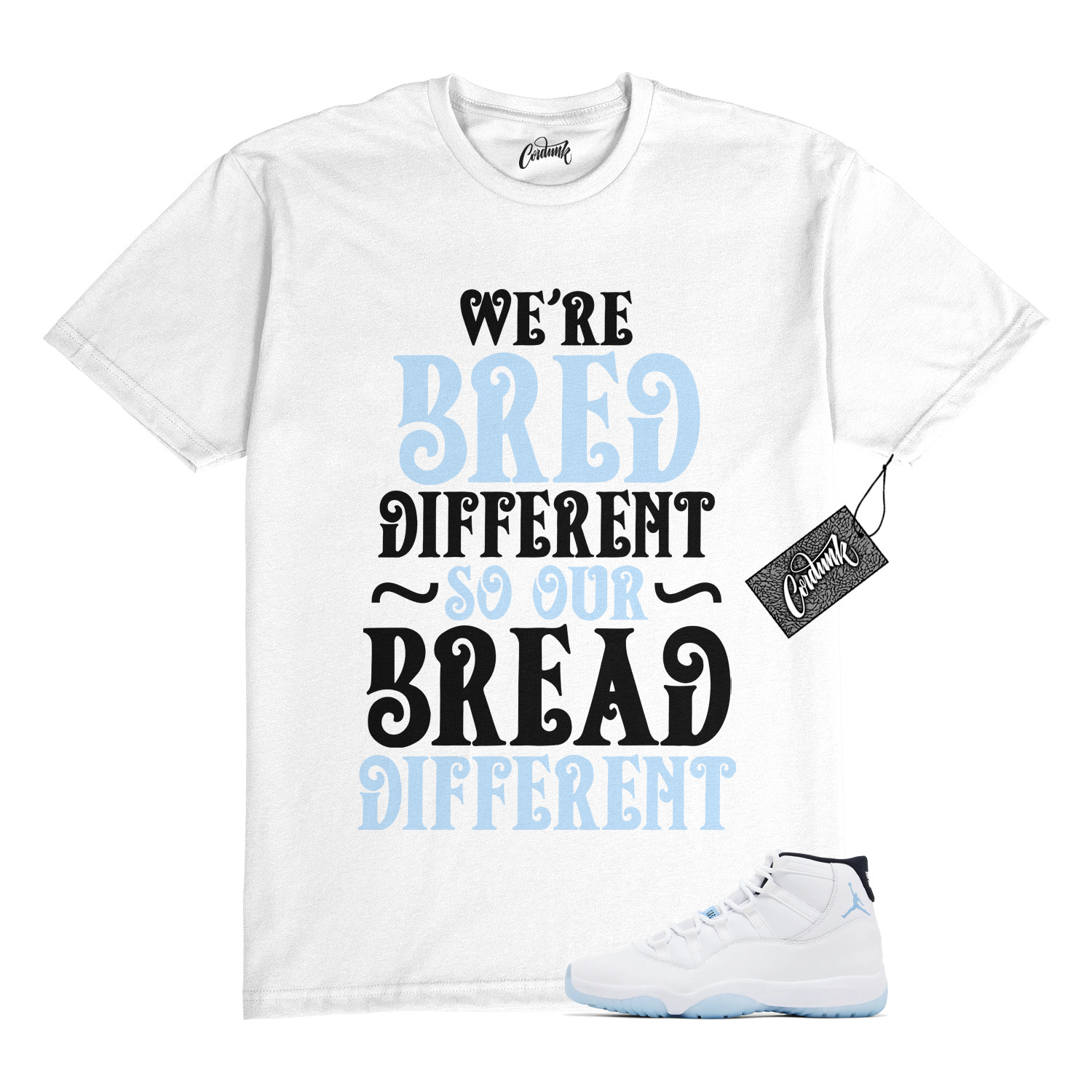 11 Legend Blue 2024 Black White T Shirt to Match BREAD Jordan
