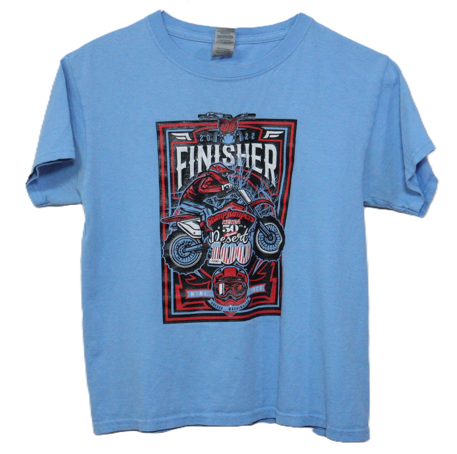 Gildan Heavy Cotton Youth S T-Shirt 2022 Desert 100 Finisher Motocross T537