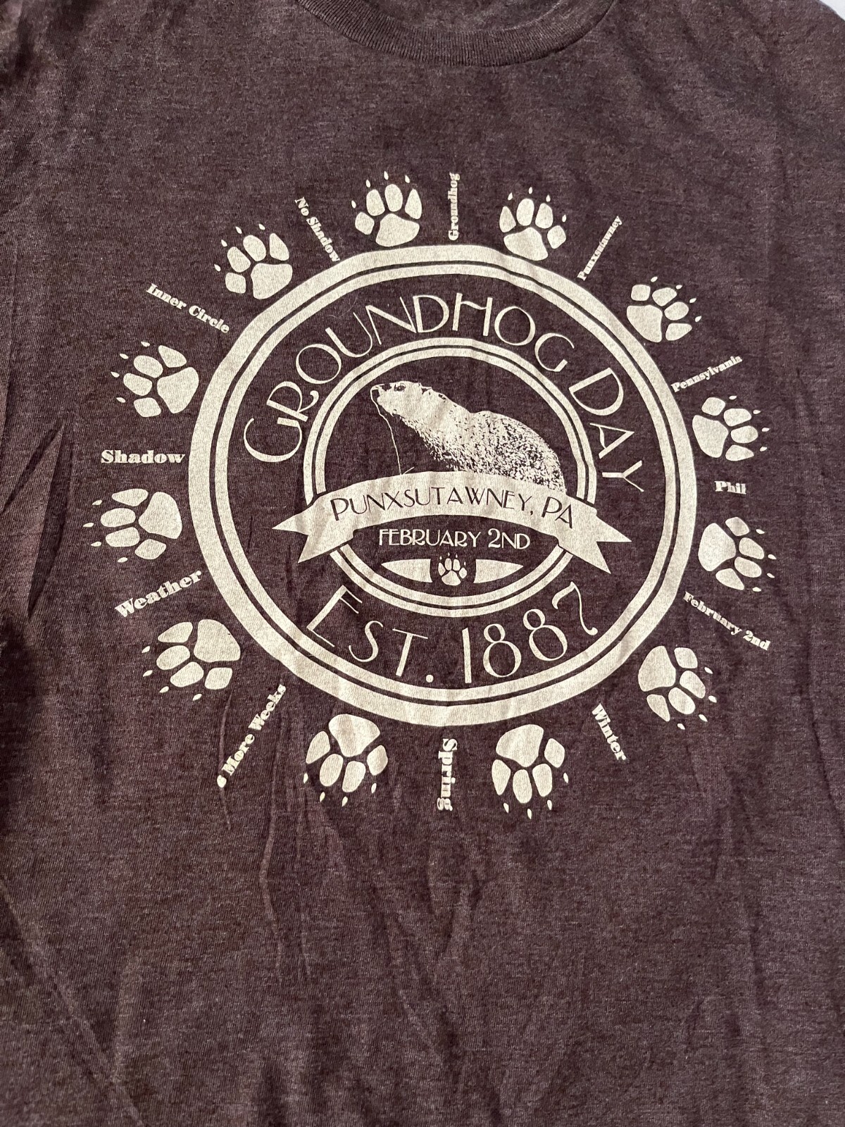 GROUNDHOG DAY T Shirt (Small) Punxsutawney Phil Pennsylvania