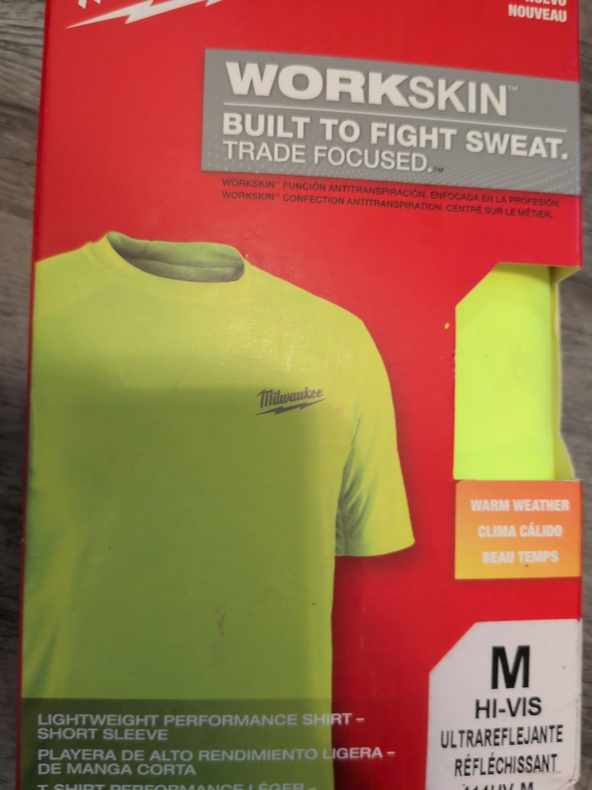 Milwaukee Workskin Lightweight Performance Shirt – Short Sleeve Hi Vis Yellow