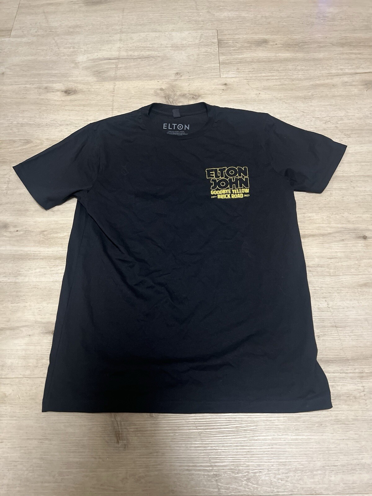 Elton John Goodbye Yellow Brick Road Tour Shirt 2023 Men’s Size Medium Black