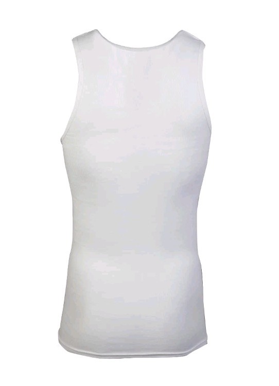 GILDAN Men’s White A Shirt Ribbed TAGLESS Tank Tops 5 Pack Mens Size 2XL