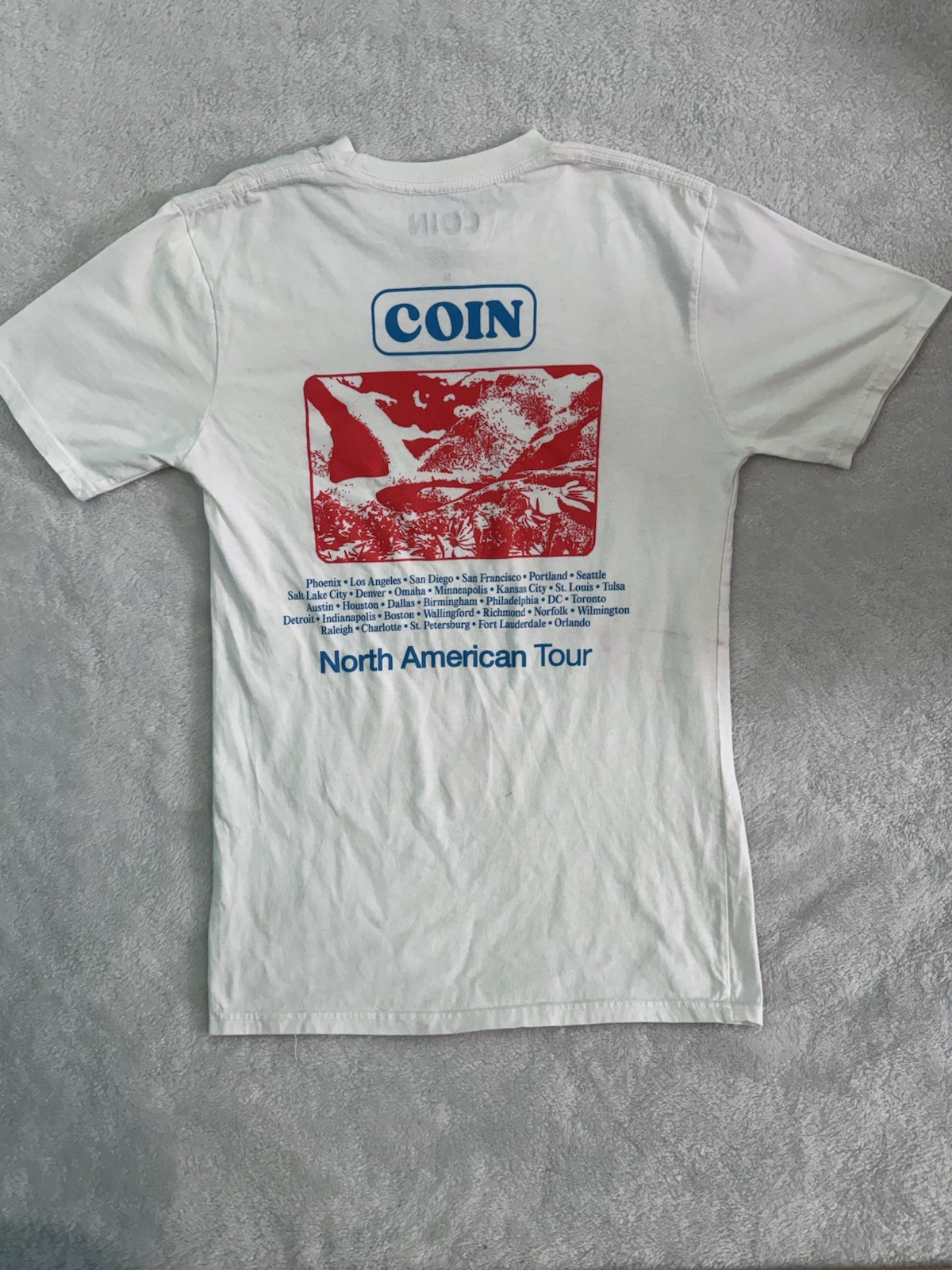 Rare COIN Uncanny Valley 2022 Concert Tour Short-Sleeve Tee White Large See Pics