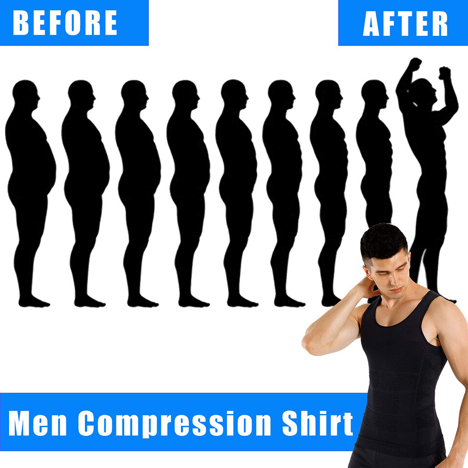 Sculptcore Men’s Body Shaper Compression Ionic Shaping Shirt Slimming Tank Top
