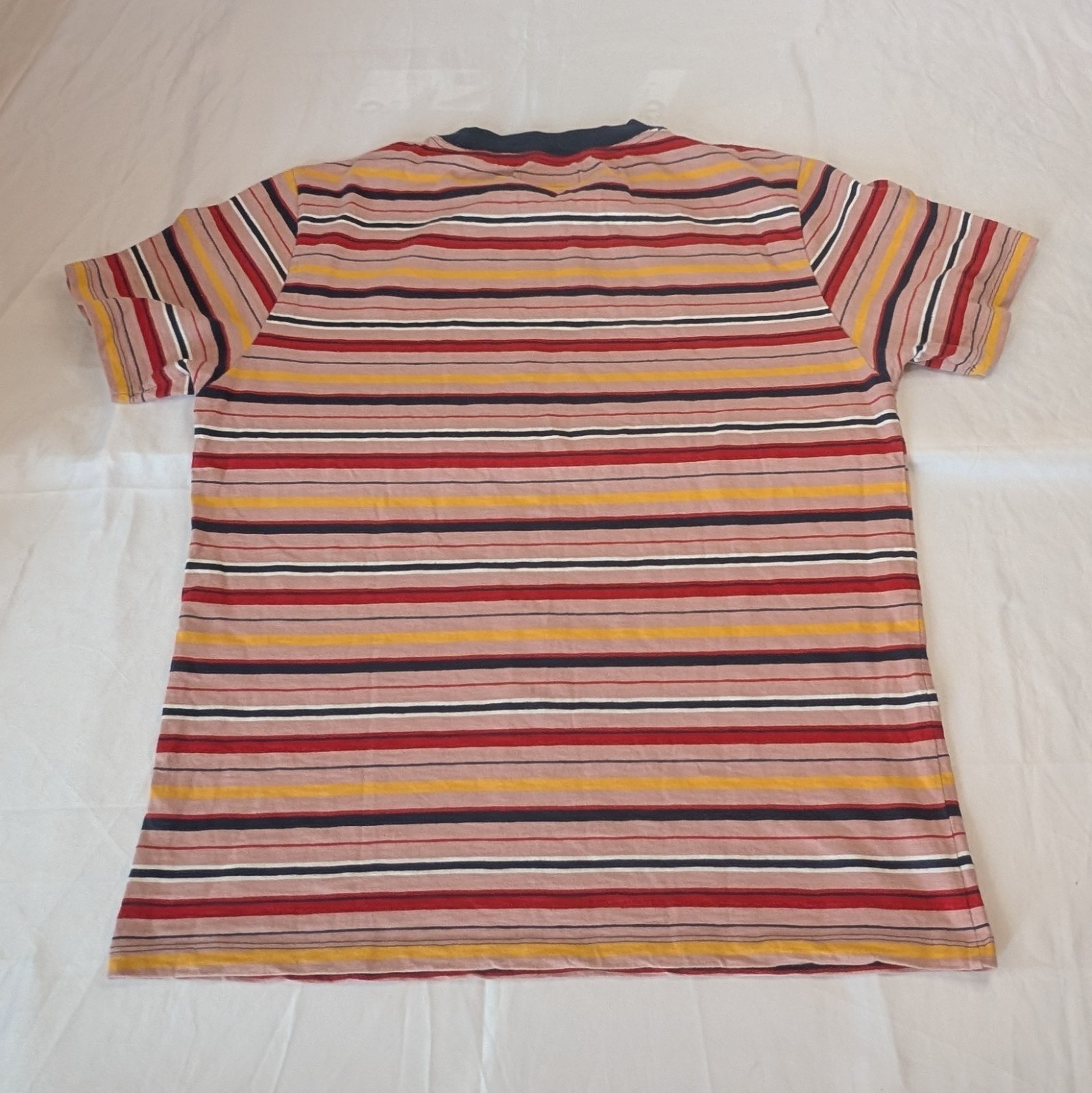 Guess Originals T Shirt Men’s M Striped Logo Crew Neck Multicolour
