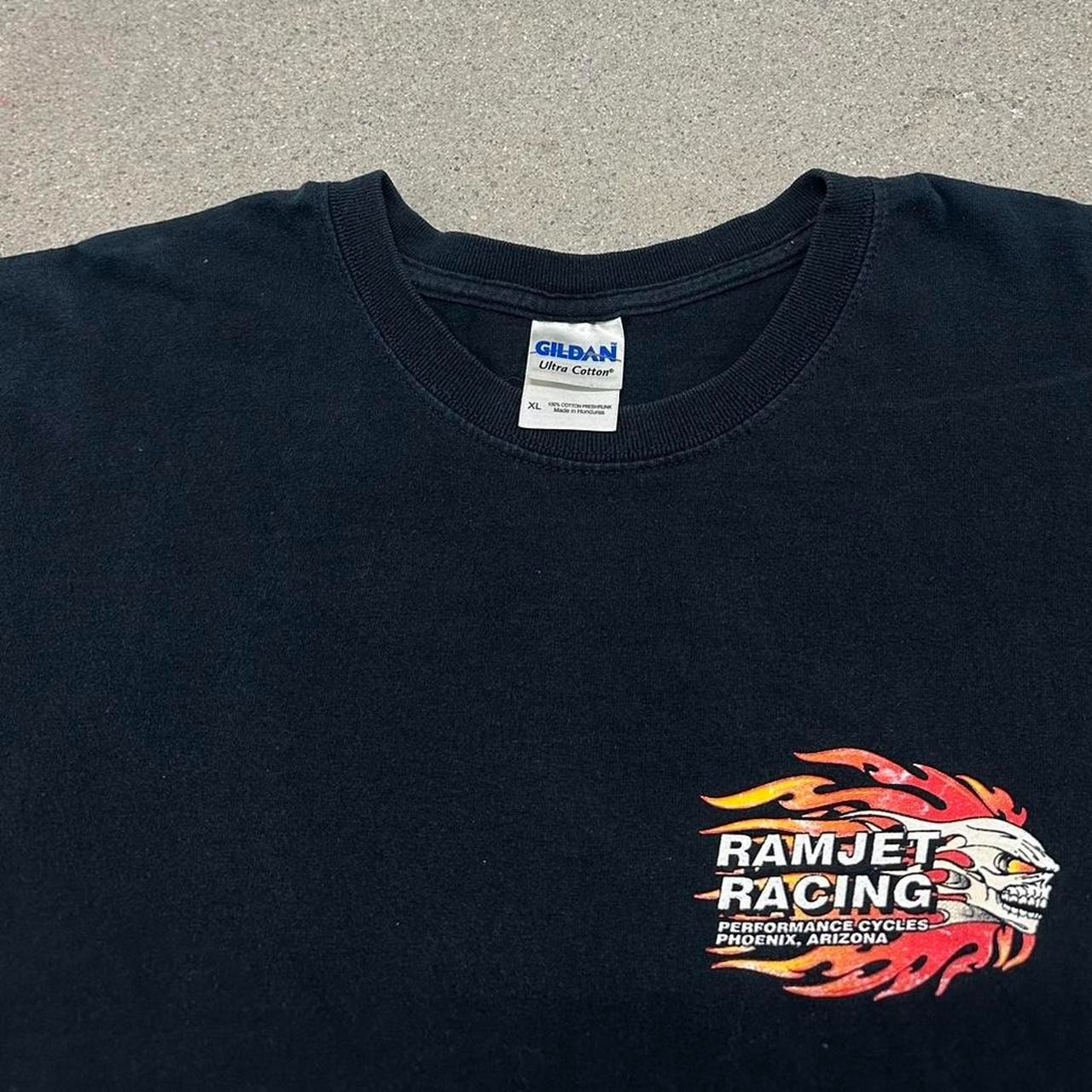 Y2K Skull Flame Racing T-Shirt