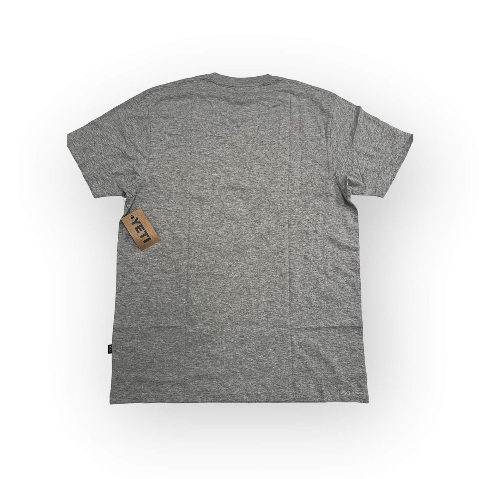 Yeti Men’s Logo Badge T-Shirt Gray with Blue Logo Badge