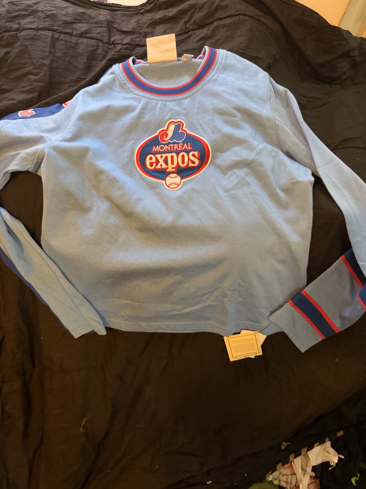 Montreal Expos Baseball T-shirt YOUTH XL MLB Long Sleeve Cooperstown Collection