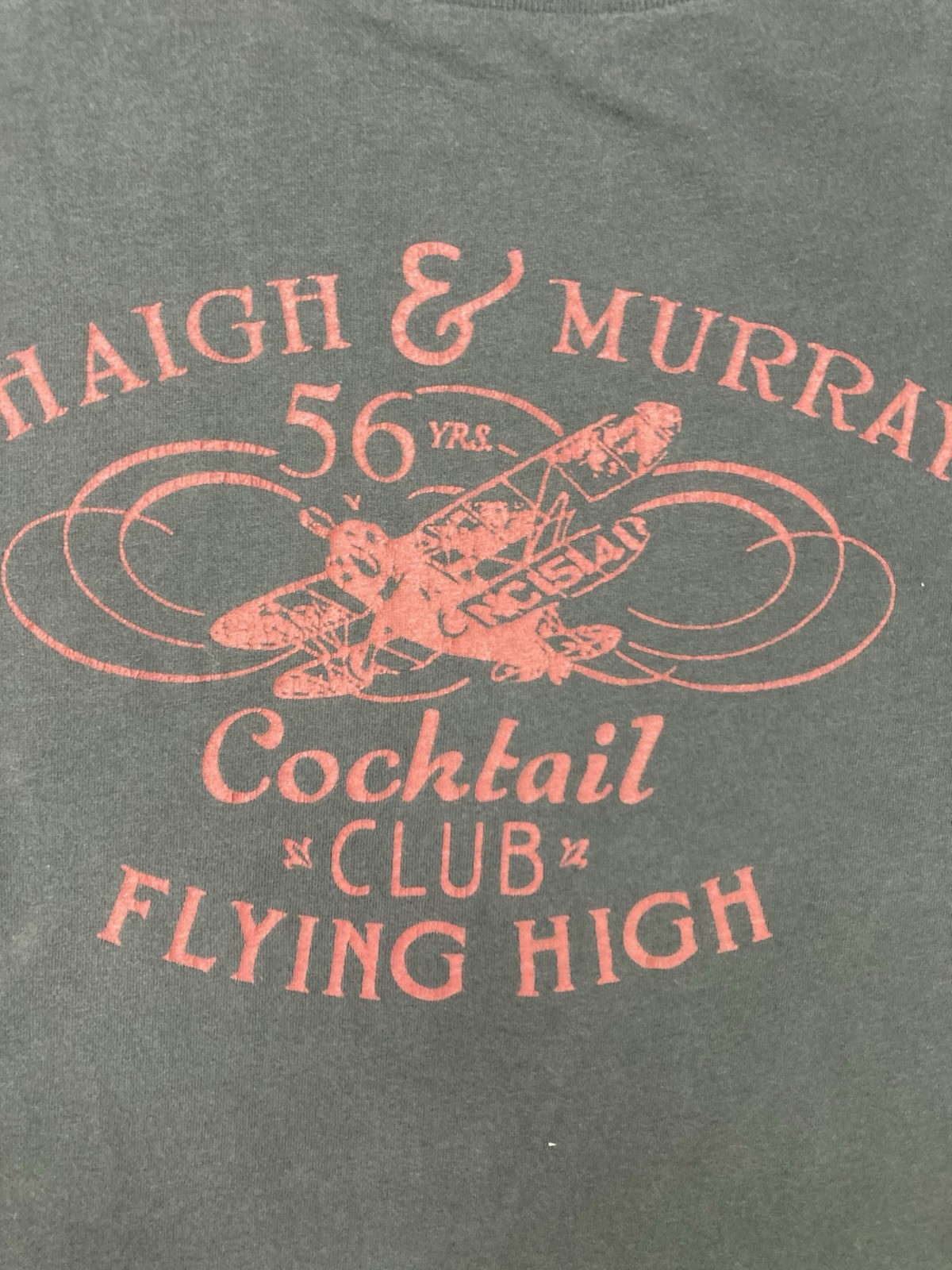 J Crew Vintage Graphic Haigh Murray Cocktail Club Flying High T-shirt Men Large