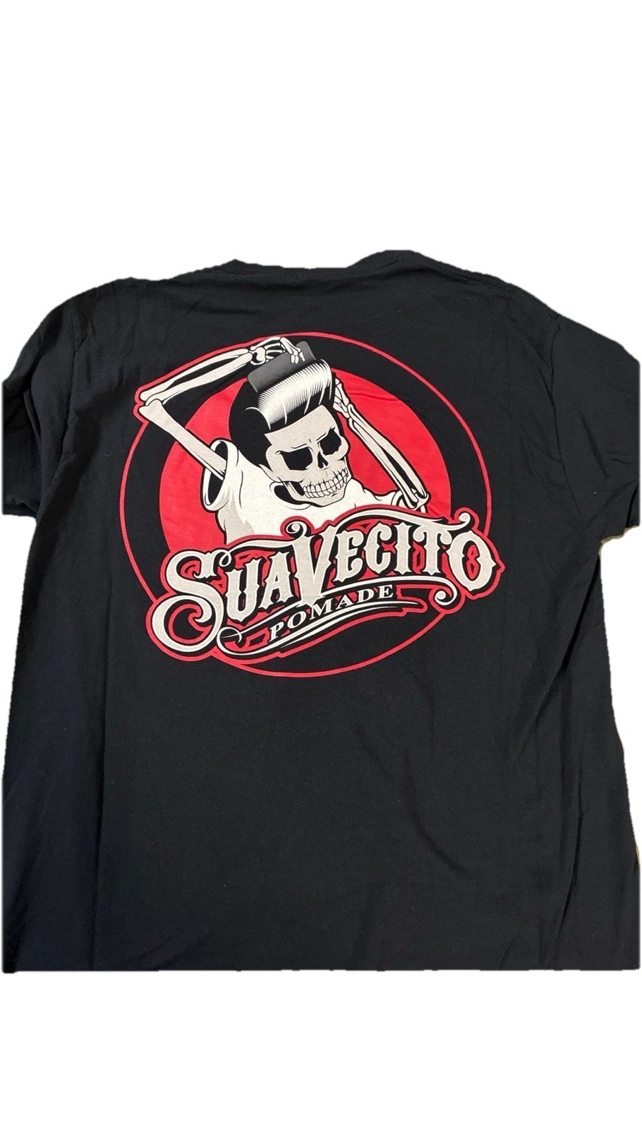 Suavecito Graphic Skeleton Black Cotton Men’s Short Sleeve T-Shirt Size L
